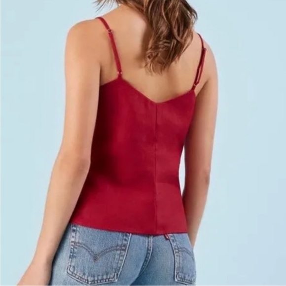 REFORMATION Red Linen Top - Picture 4 of 6